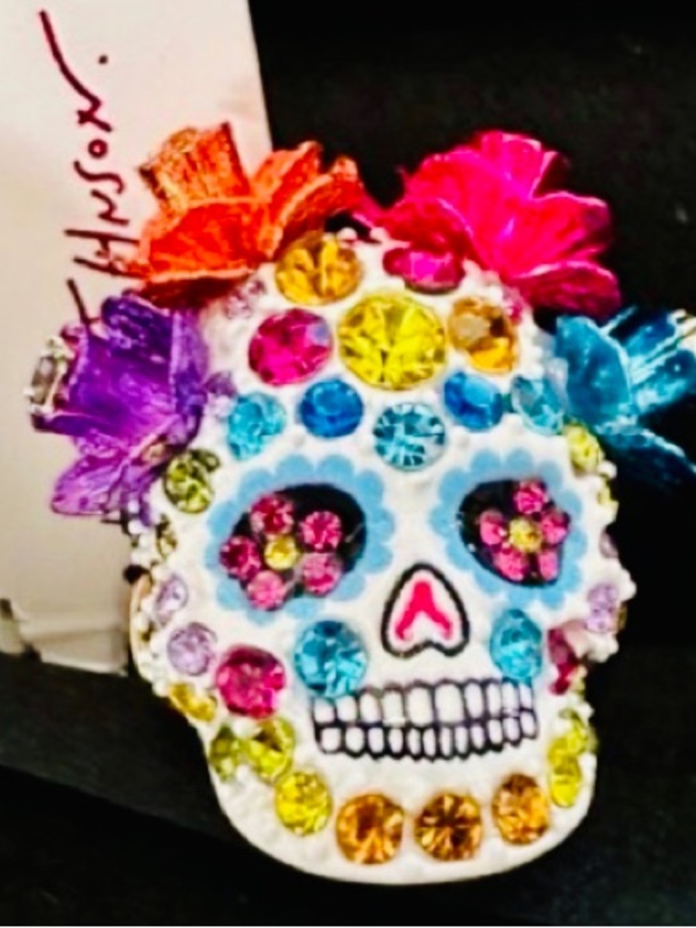 NWT Gorgeous Betsey Johnson, Sugar Skull,Ring!